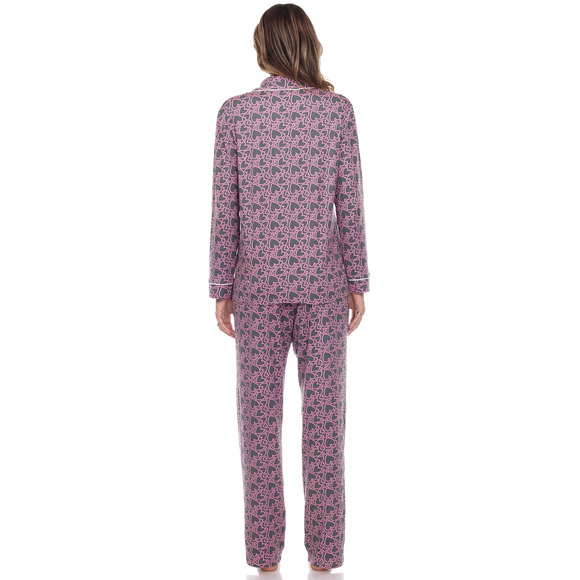 Long Sleeve Heart Print Pajama Set - Picture 4 of 4